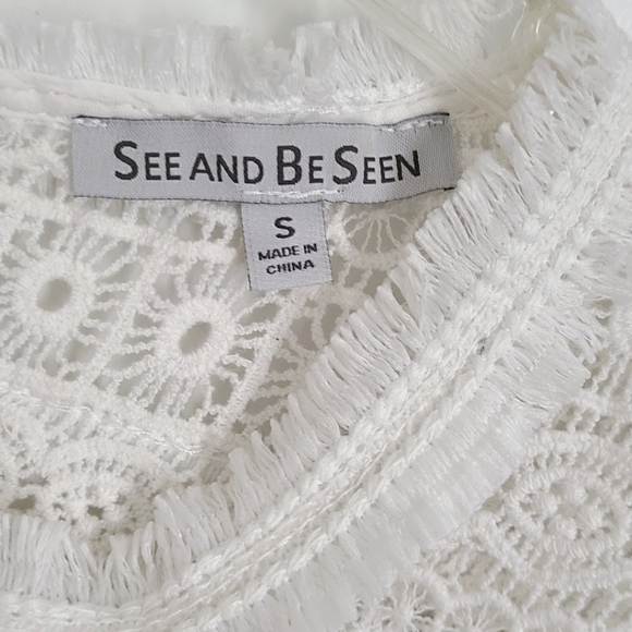 VICI Collection Cotton Eyelet Top | White - Picture 7 of 9